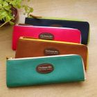 iswas - Genuine Leather Trim Pencil Case
