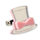 Sweet & Co. - Sweet Mirror Pink Hatter Ribbon Silver Ring
