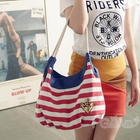 PG Beauty - Striped Anchor Appliqué Hobo Bag
