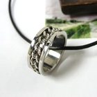OWL Fashion - Chain-Accent Titanium Steel Pendant Necklace