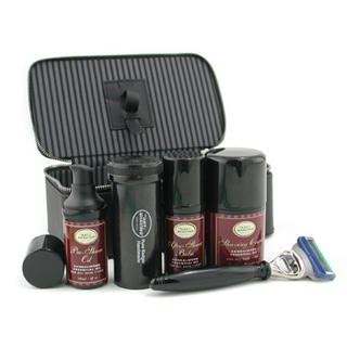 Travel Kit (Sandalwood): Razor+ Shaving Brush+ Pre-Shave Oil 30ml+ Shaving Cream 50ml+ A/S Balm 30ml+ Case Travel Kit (Sandalwood): Razor+ Shaving Brush+ Pre-Shave Oil 30ml+ Shaving Cream 50ml+ A/S Balm 30ml+ Case