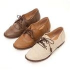 Kiwi Shop - Faux-Leather Oxford Flats