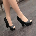 Smoothie - Genuine Leather Rhinestone Bow-Accent Pumps
