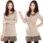 Daily Pink - Inset Top Peter Pan Collar Tunic