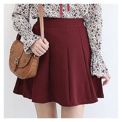 Sechuna - Band-Waist Mini Flare Skirt Sechuna - Band-Waist Mini Flare Skirt