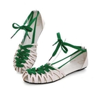 Grace Candy - Lace-Up Perforated Sandals