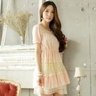Tokyo Fashion - Lace-Panel Tiered Dress