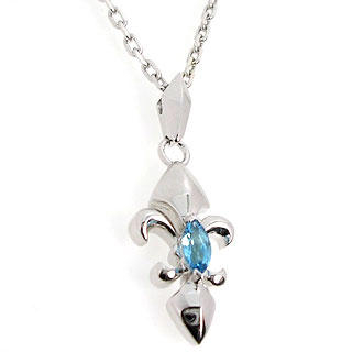 Life Compass Pendant - Blue topaz