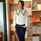 cocostar - Peaked Collar Blouse