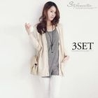 Stylementor - Set: Knit Cardigan + Sleeveless Top + Leggings