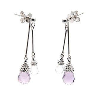 Amethyst and White Topaz 'Pretty Little Dancer' Earrings Amethyst and White Topaz 'Pretty Little Dancer' Earrings
