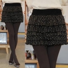 CLICK - Frill Layered Knit Miniskirt