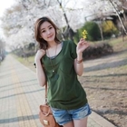 CLICK - Short-Sleeve Cutout T-Shirt