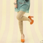 CatWorld - Elastic-Waist Shirred Skinny Pants