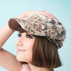 CatWorld - Chain-Accent Lace Overlay Casquette