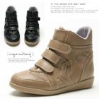 MODELSIS - Genuine Leather Velcro High-Top Sneakers