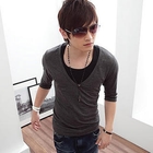 K-Style - V-Neck 3/4-Sleeve T-Shirt