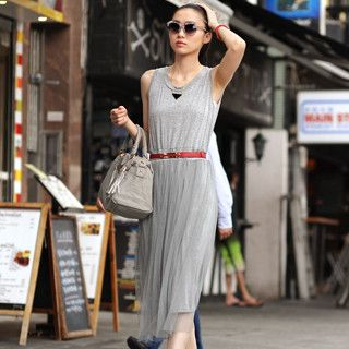 59 Seconds - Sleeveless Top with Tulle Skirt (Belt not Included) 59 Seconds - Sleeveless Top with Tulle Skirt (Belt not Included)