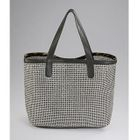 Moonbasa - Set: Woven Tote + Leopard-Print Shoulder Bag