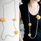 IPRAVS - Rosette-Accent Beaded Long Necklace