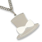 Sweet & Co. - Sweet Mirror White Hatter Ribbon Silver Necklace