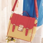 PG Beauty - Color-Block Buckled Flap Satchel