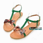 Grace Candy - Bow-Accent T-Strap Sandals