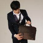 Belivus - Faux-Leather Trim Briefcase with Strap