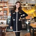 NamuDDalgi - Contrast-Trim Shift Dress