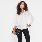 BBon-J - 3/4-Sleeve Balloon-Hem Blouse