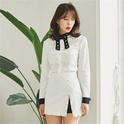 clubber - Stud-Accent Mini Skort clubber - Stud-Accent Mini Skort