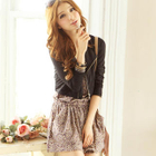 Tokyo Fashion - Set: Cropped Zip Jacket + Floral Dress