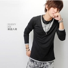 SeventyAge - Inset Top V-Neck T-Shirt
