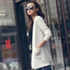 PUFFY - Open-Front Hooded Rib-Knit Cardigan