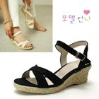 MODELSIS - Cross-Strap Espadrille Wedge Sandals