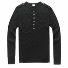 Justyle - Epaulet-Accent Long-Sleeve Henley