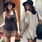 PUFFY - Leopard-Print Hem Tank Dress