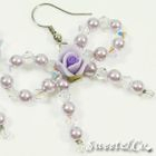 Sweet & Co. - Sweetie Purple Rose Swarovski Crystal Earrings
