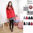 Kiwi Shop - Double-Breasted Hooded Coat