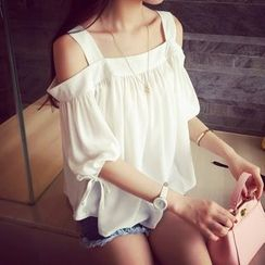 MayFair - Cutout Shoulder Blouse MayFair - Cutout Shoulder Blouse