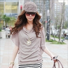 PUFFY - Drape Neckline Ruffle-Sleeve Top