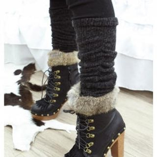 Knit-Panel Leggings