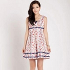 O.SA - Sleeveless Print Frilled Dress