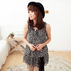 ZOO - Sleeveless Patterned Chiffon Top