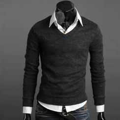 Free Shop - Angora V-Neck Sweater Free Shop - Angora V-Neck Sweater