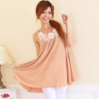 ZOO - Corsage-Neckline Sleeveless Chiffon Top
