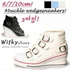 Wifky - Buckled Sneaker Wedges