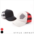 Style Impact - Check-Back Wool Blend Cap