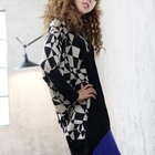 Alicegohome  - Geometric Print Loose-Fit Top