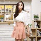 Stylewardrobe - Elbow-Sleeve Chiffon Blouse